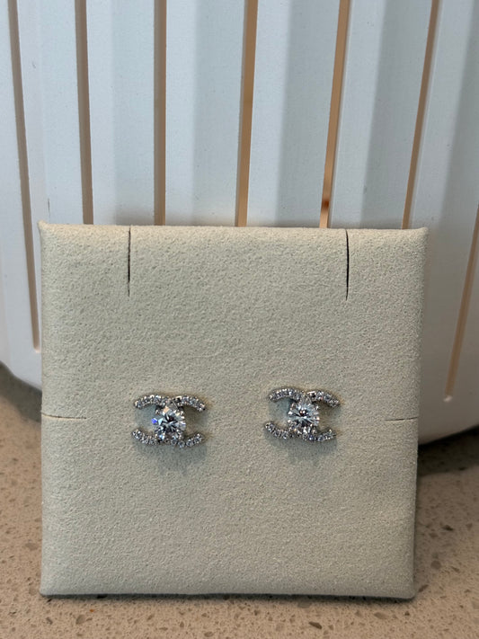 CC mini Earrings with diamond