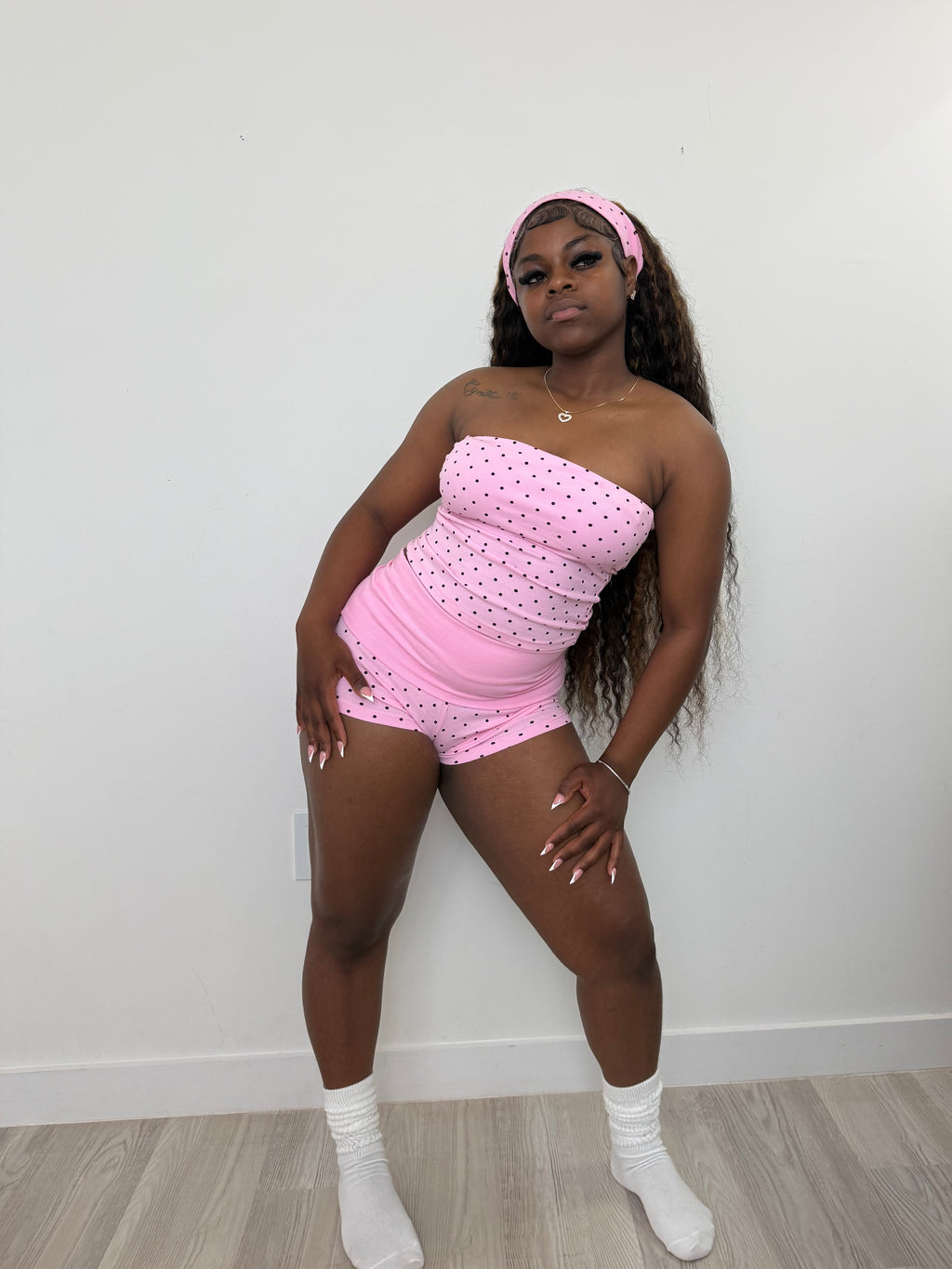 “BLUSH” POLKA DOT SET